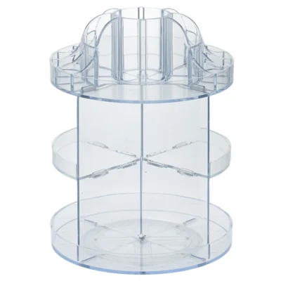 استند لوازم آرایشی مدل گرد گردان دو طبقه