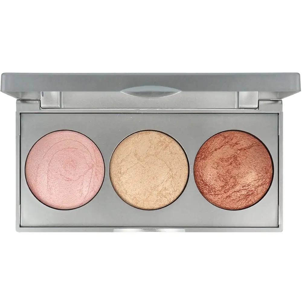 پالت هایلایتر سه رنگ گلدن رز پالت هایلایتر سه رنگ گلدن رز