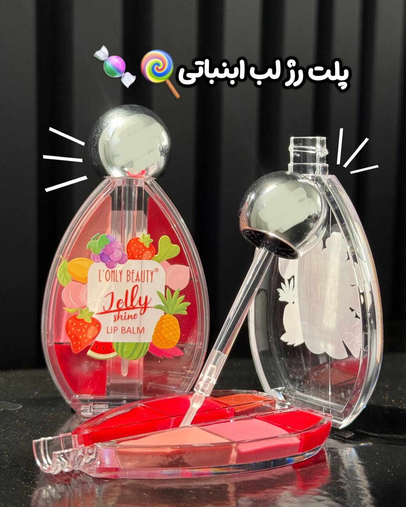 پلت پالت لیپ گلاس ژلی مدل میوه ای